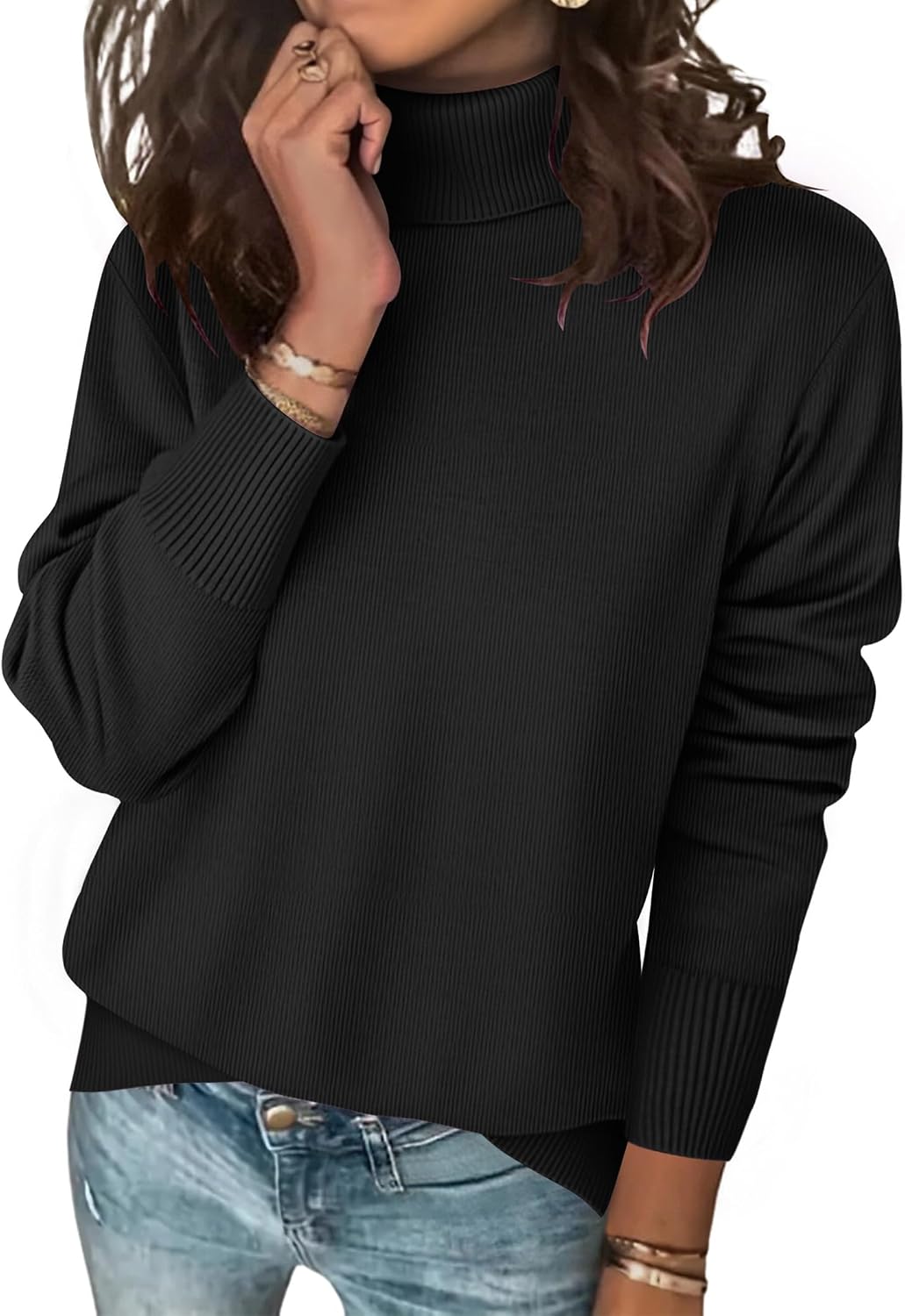 Detalle de Zeagoo Women's Turtleneck Sweater