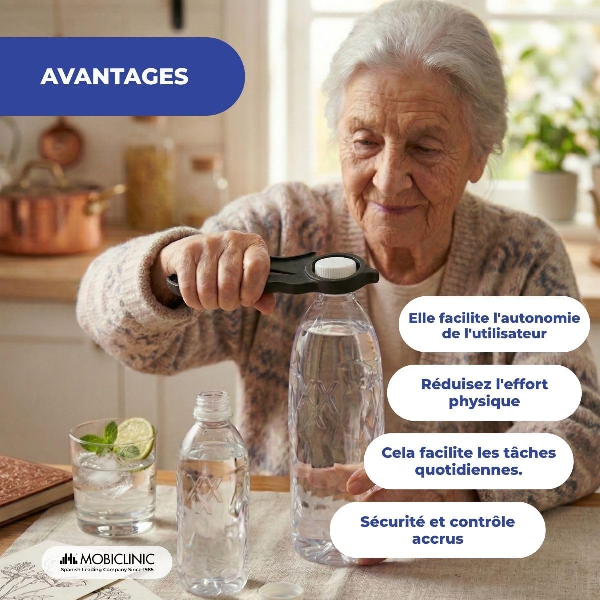 Detalle 2 de Mobiclinic ouvre-bouteille ergonomique 🍾