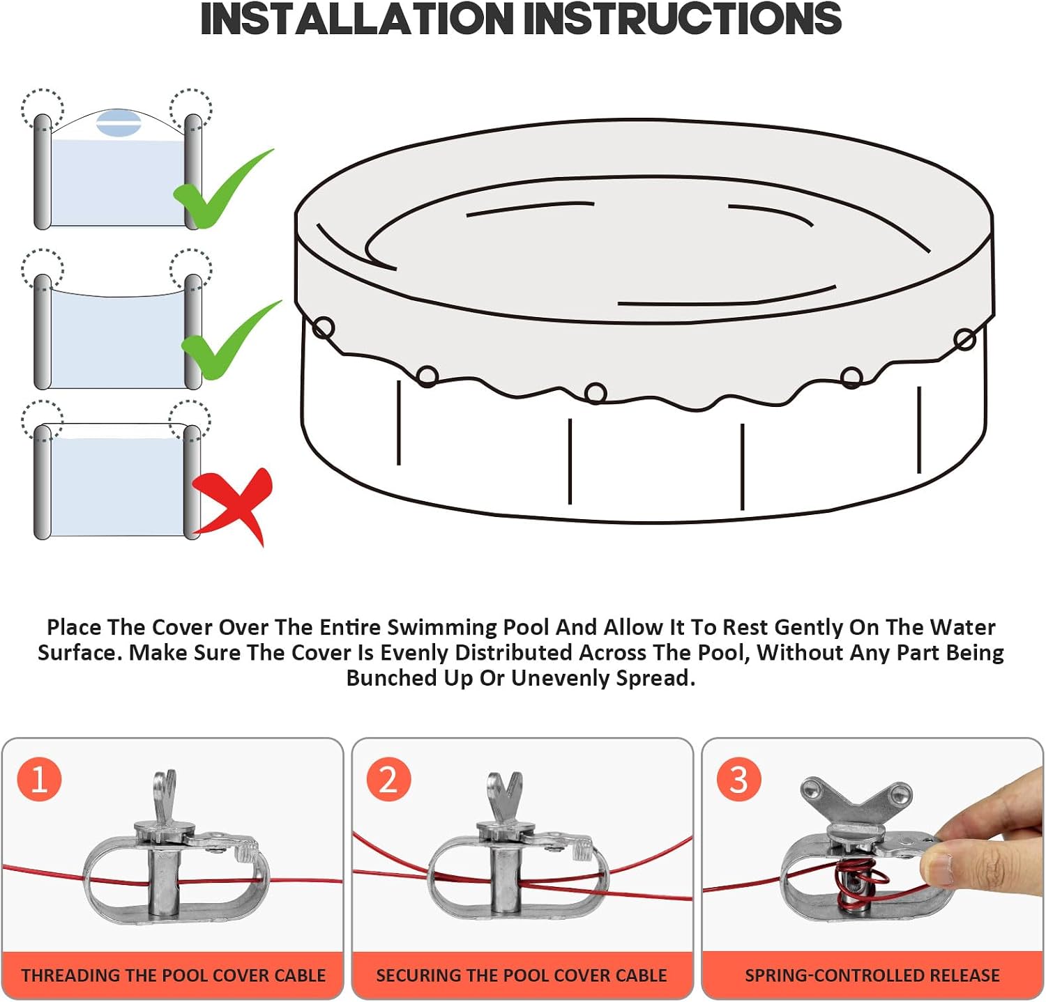 Thumbnail 2 de Aipwerer Poolabdeckung Rund 366 cm | 420D Oxford, Ø371 cm – Schutzabdeckung für INTEX & BESTWAY Pools
