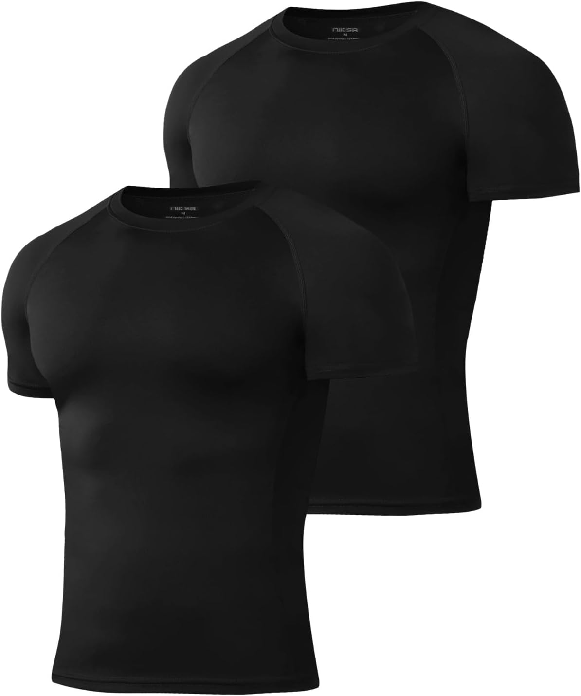 Thumbnail 6 de Niksa Men's Compression T-Shirts: 1 Pack or 2 Packs - Quick Dry Base Layer for Gym, Running, Cycling and Training