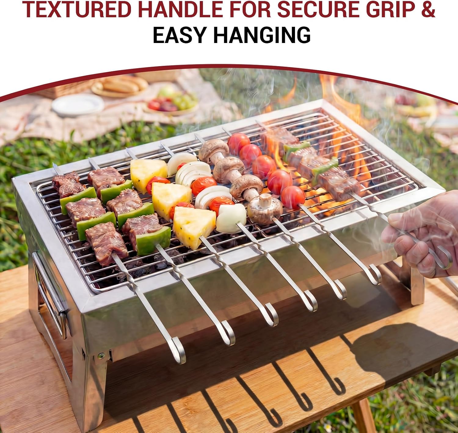 Detalle 2 de Homealexa 15" BBQ Skewers Set of 20