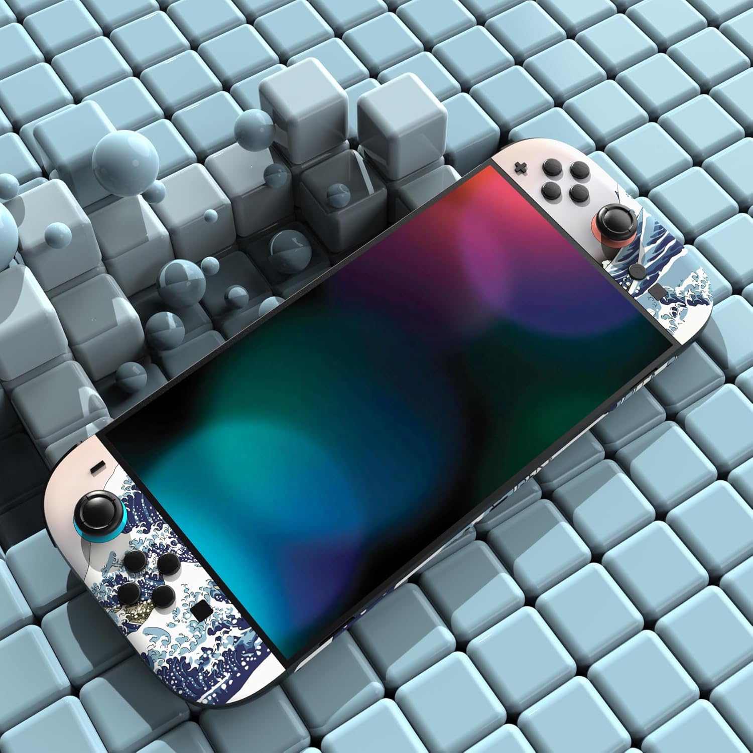 Thumbnail 4 de PlayVital Full Set Protective Skins for Nintendo Switch 2 (Console, Joy-Con & Dock) – The Great Wave