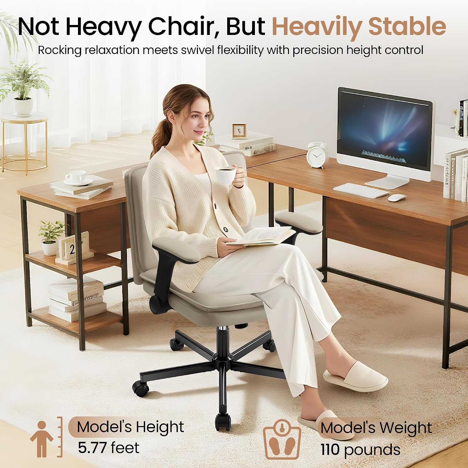 Thumbnail 6 de Hayelf Criss-Cross Office Chair 25-Inch Seat