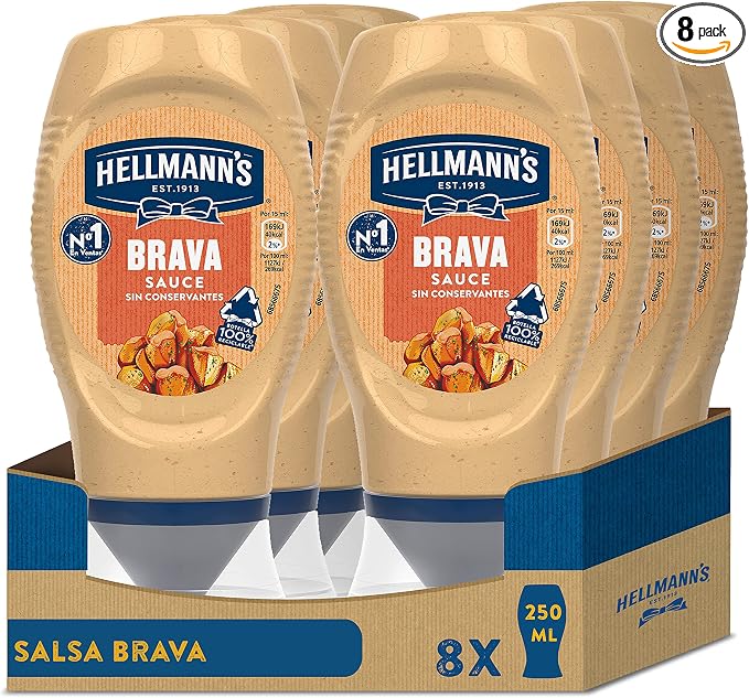 Hellmann's Salsa Brava Bocabajo 250ml Pack de 8 🌶