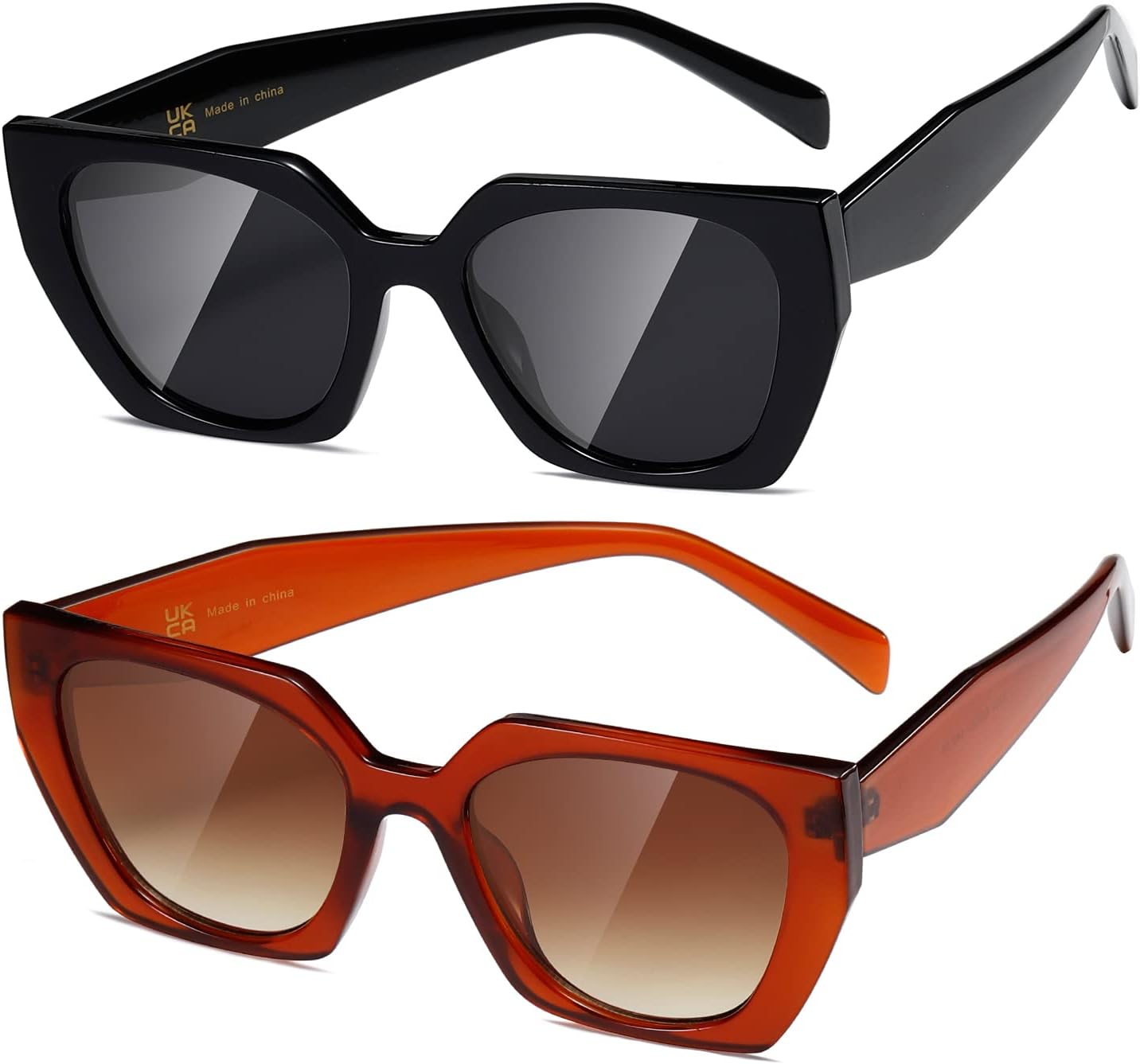 Thumbnail 6 de Kimorn Sunglasses for Women & Men K1354: Vintage Retro Oversize Square Frames with UV400 Protection
