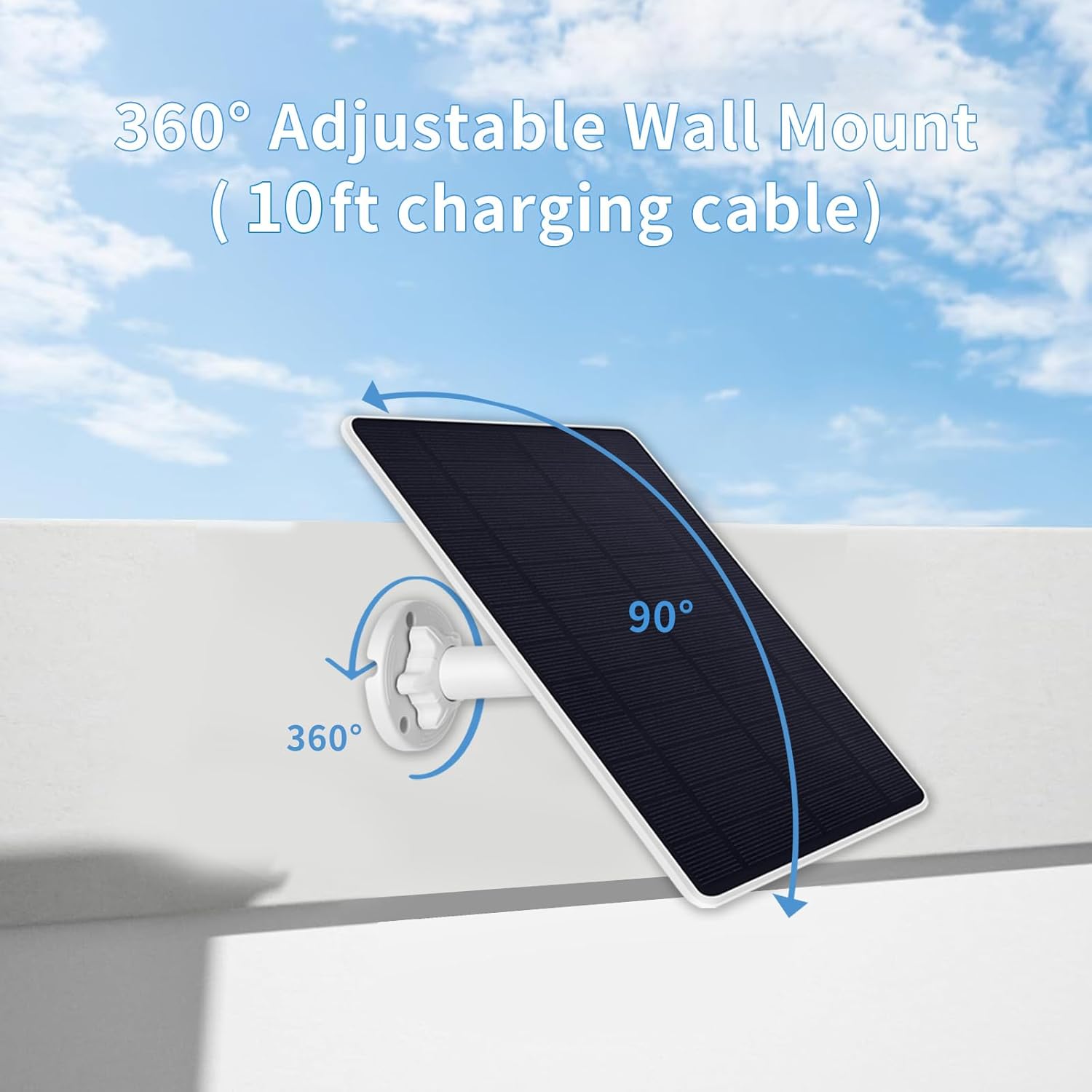 Thumbnail 3 de Solar Panel Charger for Arlo Essential Outdoor Cameras (2-Pack) — USB-C & Micro USB, Weatherproof IP66