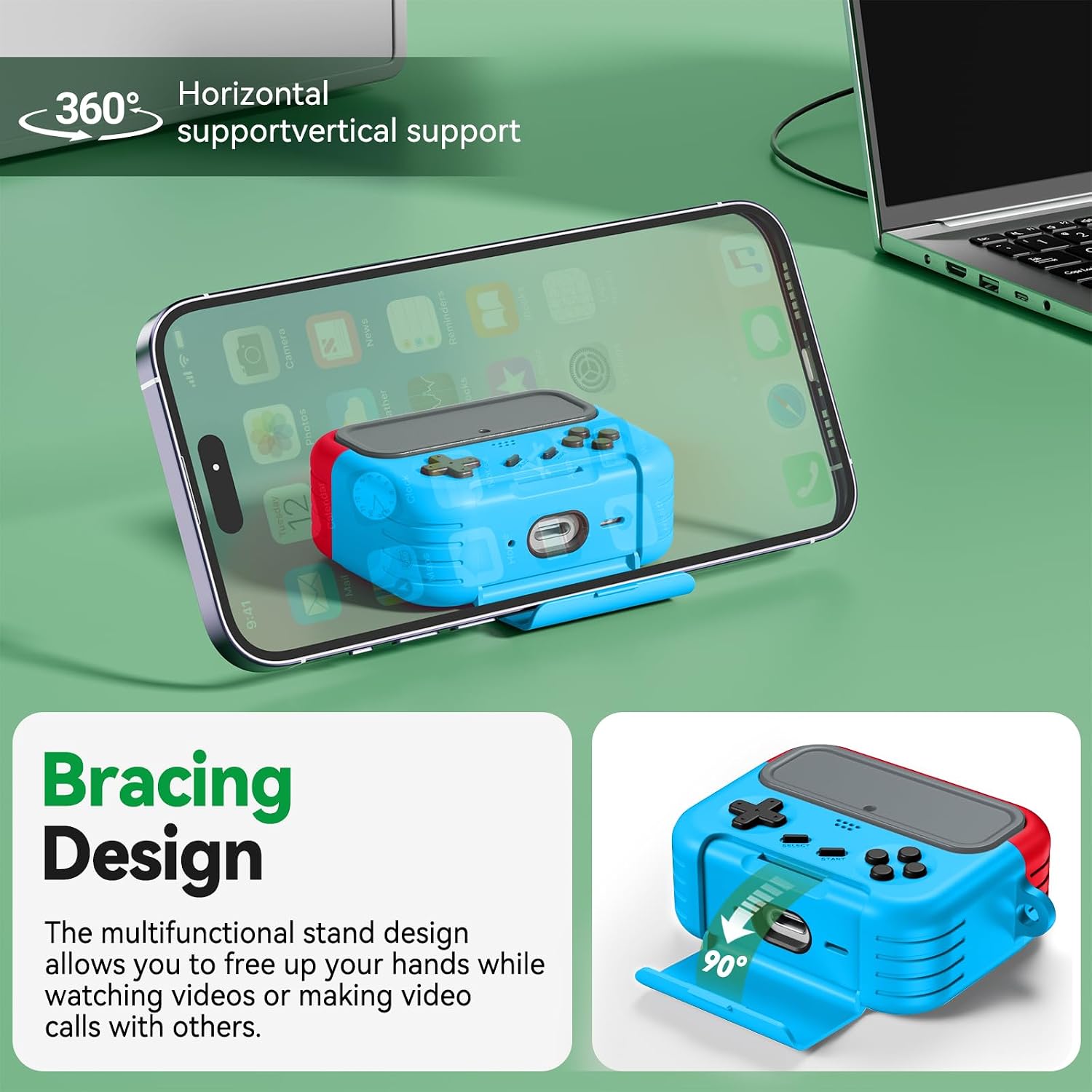 Detalle de Inesore AirPods Pro 3 Case Cover with Cleaner Kit, Lock & Phone Support (2025) - Console Game Style