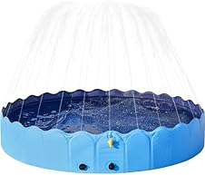 Detalle de Yaheetech Piscine Chien Pliable 180 x 33 cm — Baignoire d’extérieur/intérieur avec arroseur et drainages