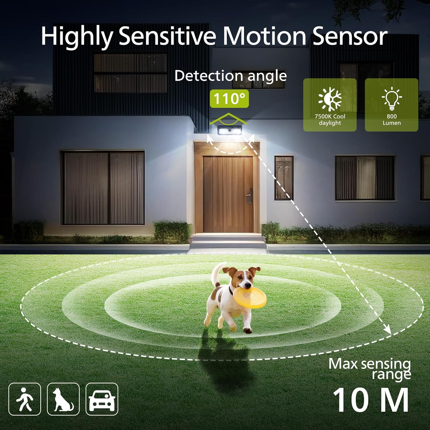 Thumbnail 3 de Philips solar motion sensor outdoor lights with 258 LEDs, 3 lighting modes and PIR detection