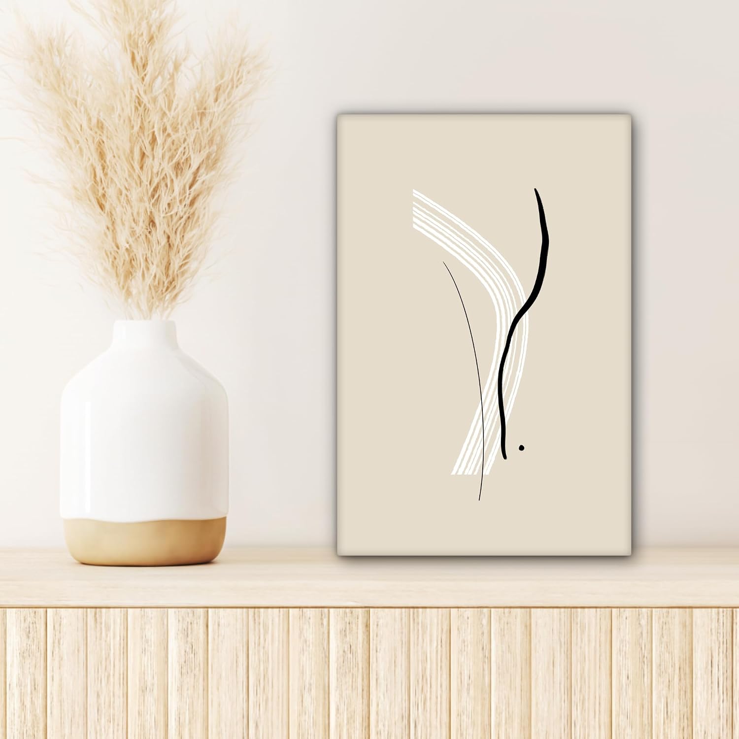 Thumbnail 5 de MuchoWow© kunstdruk op canvas, 20 x 30 cm, staand en abstract in pastel