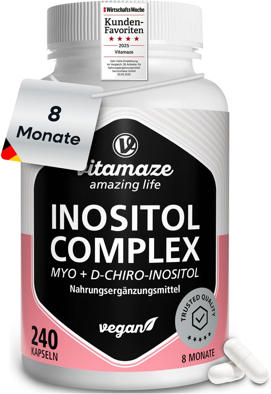 Detalle de Vitamaze Inositol Complex 240 Kapseln 80 Tage