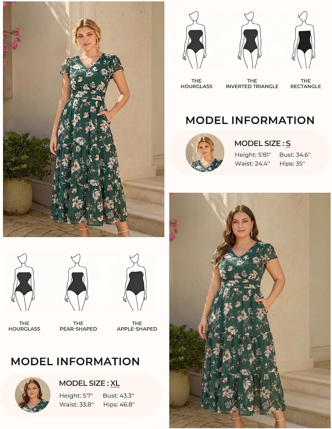 Detalle 2 de GRACE KARIN 2026 Women’s Summer Maxi Dress with V-Neck, Pockets, and Floral Print