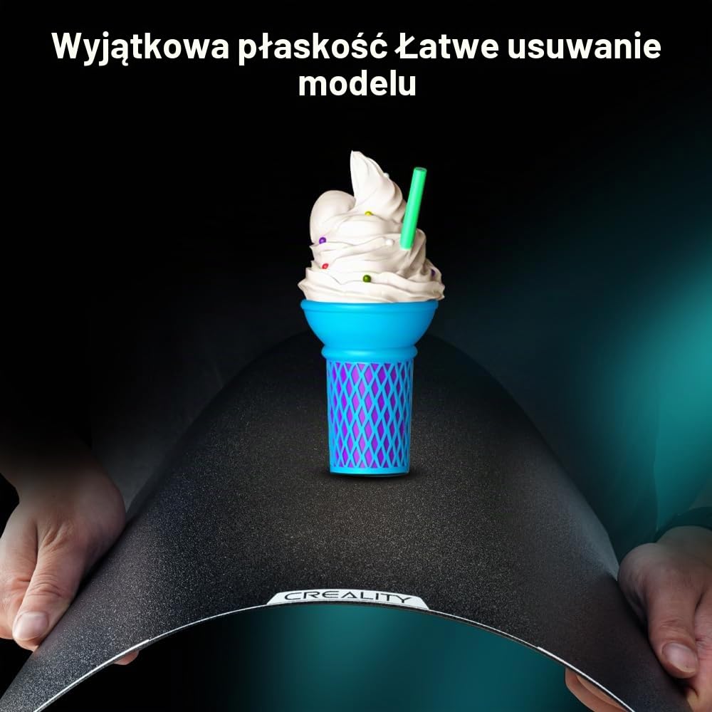 Detalle de Creality K2 Plus PEI matte Plattformplatte – matowa płyta PEI do druku 3D