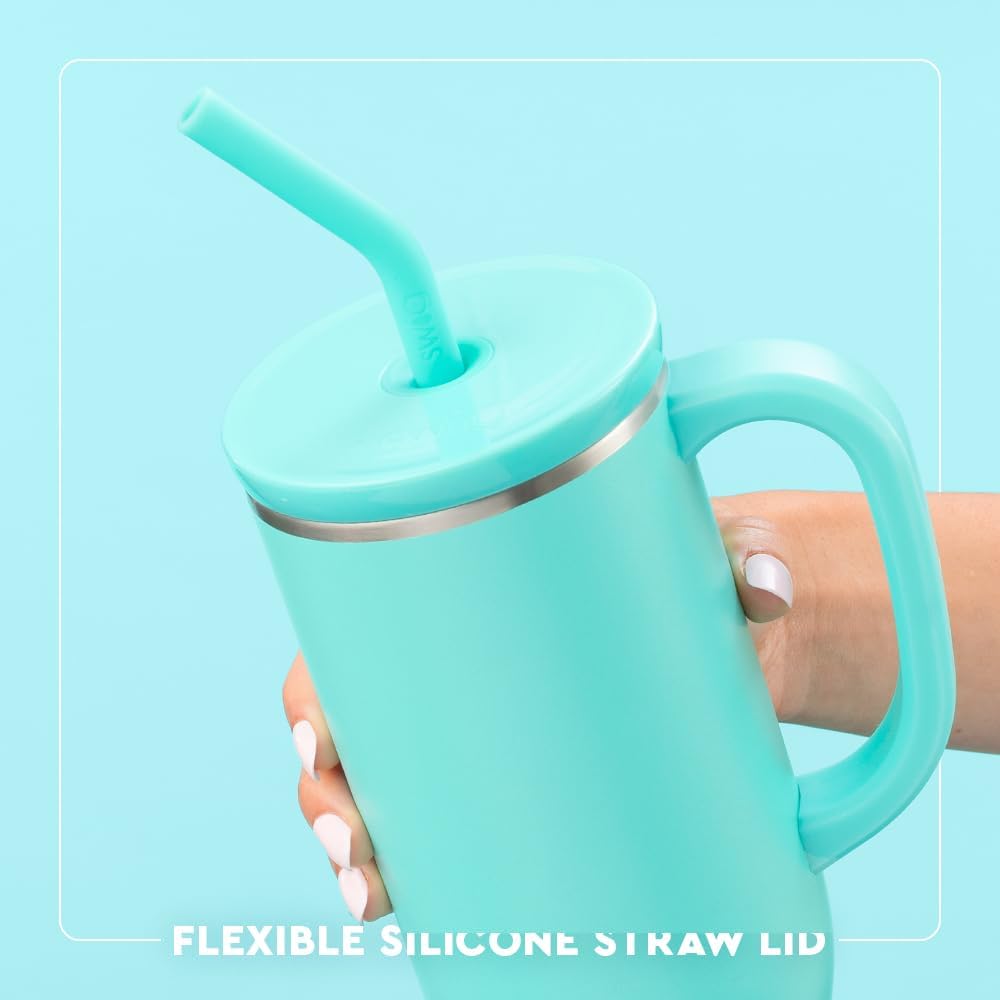 Detalle de Swig Life 30oz Mega Mug: Large Insulated Tumbler with Handle and Straw
