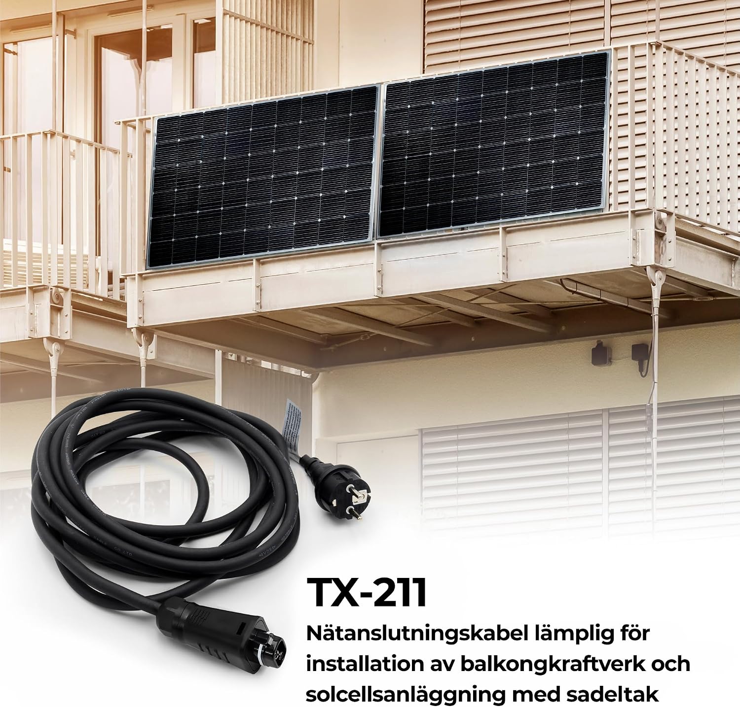 Thumbnail 5 de Technaxx 5020 BC05 till Schuko-anslutningskabel, 5 m, H07RN-F och IP44