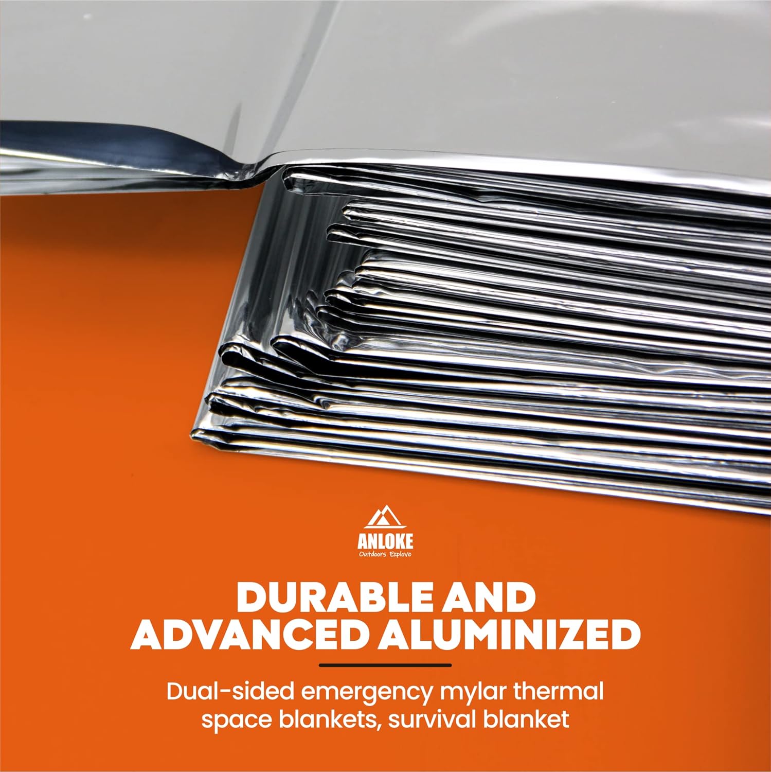 Thumbnail 5 de ANLOKE Emergency Mylar Thermal Blankets (10-Pack), 82 × 64 in Survival Blankets