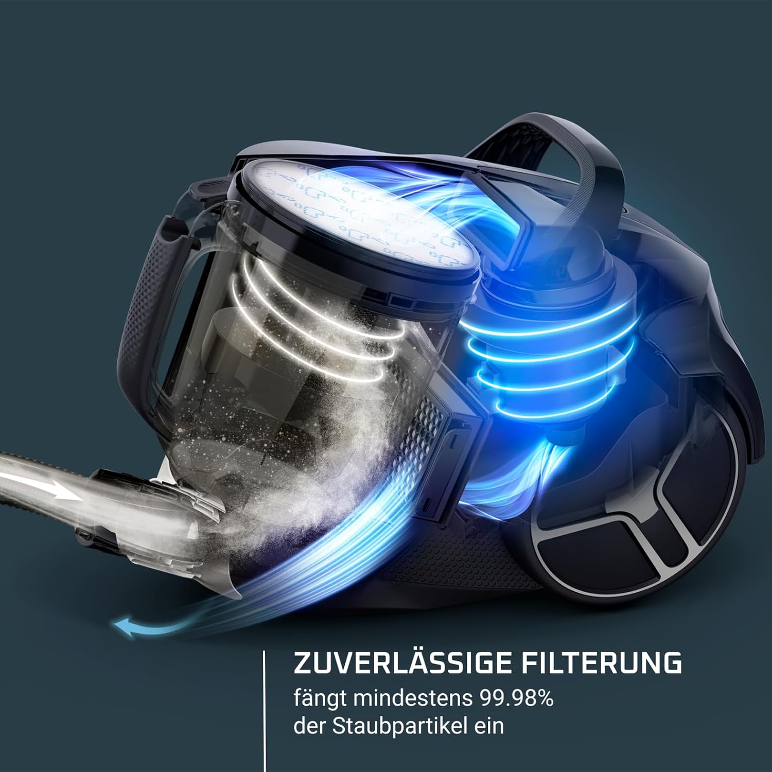 Detalle 2 de Rowenta Compact Power XXL Classic beutelloser Bodenstaubsauger RO4B23 (900 Watt, 2,5 l, 8,80 m Radius)