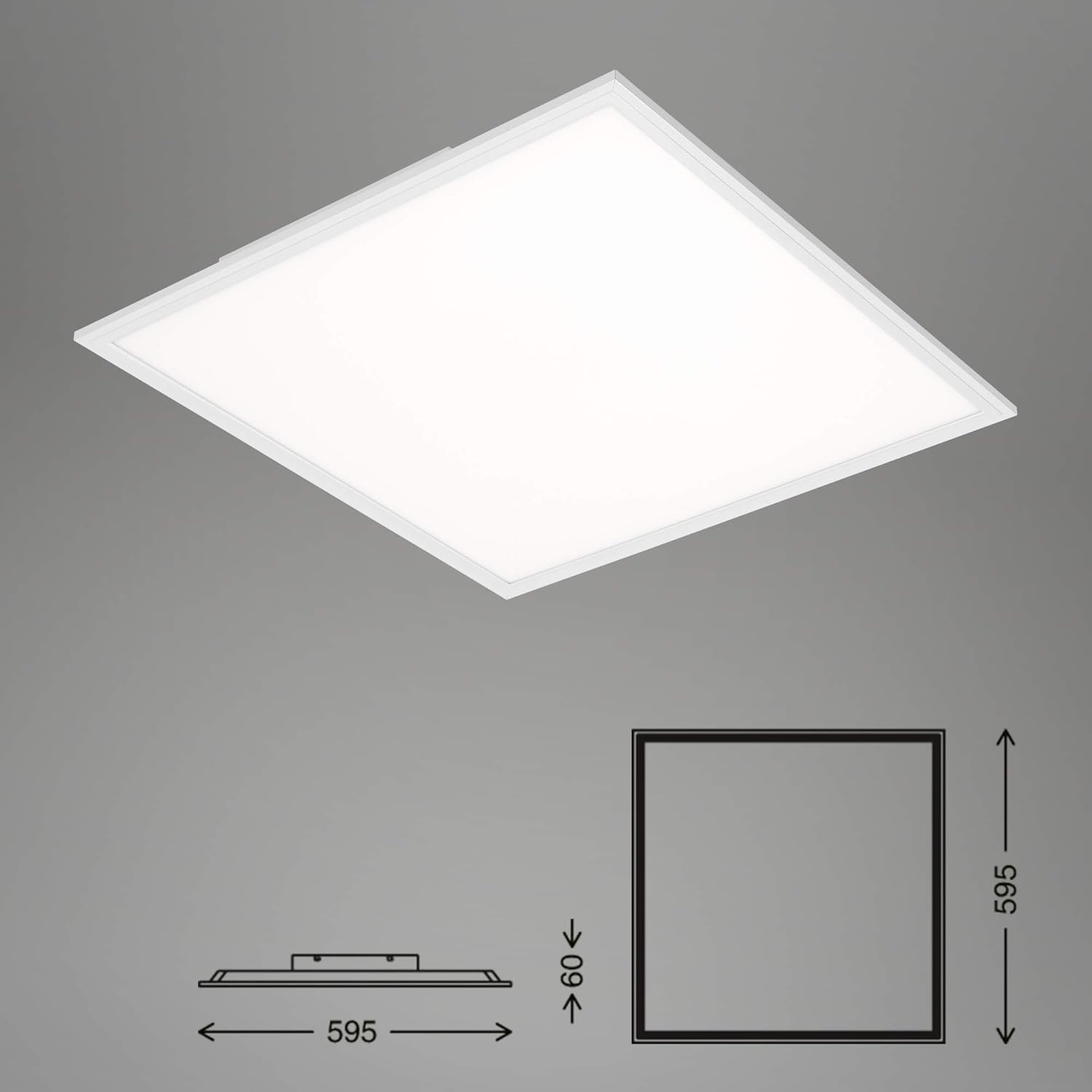 Detalle de BRILONER Pannello LED da soffitto quadrato 18W 2400 lm 4000K – bianco