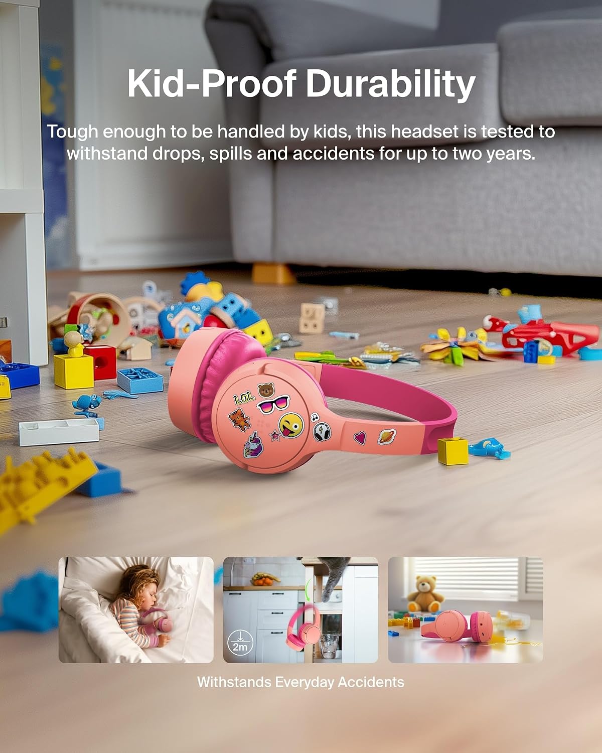 Thumbnail 4 de Belkin SoundForm Mini kids Bluetooth headphones 30H