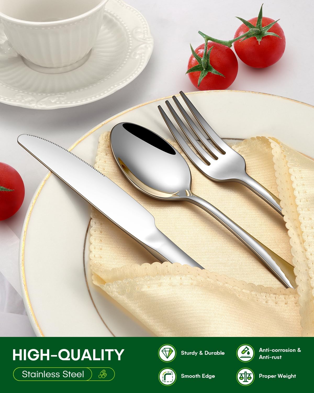 Detalle de PHILIPALA Silverware Set, 40-Piece
