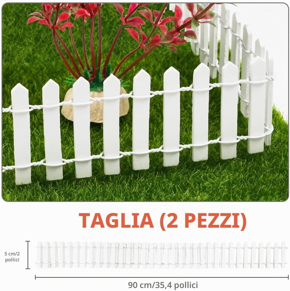 Detalle de Aolso Set di Accessori per Casa delle Bambole in Miniatura – Ornamenti da Giardino e Decorazioni fai da te