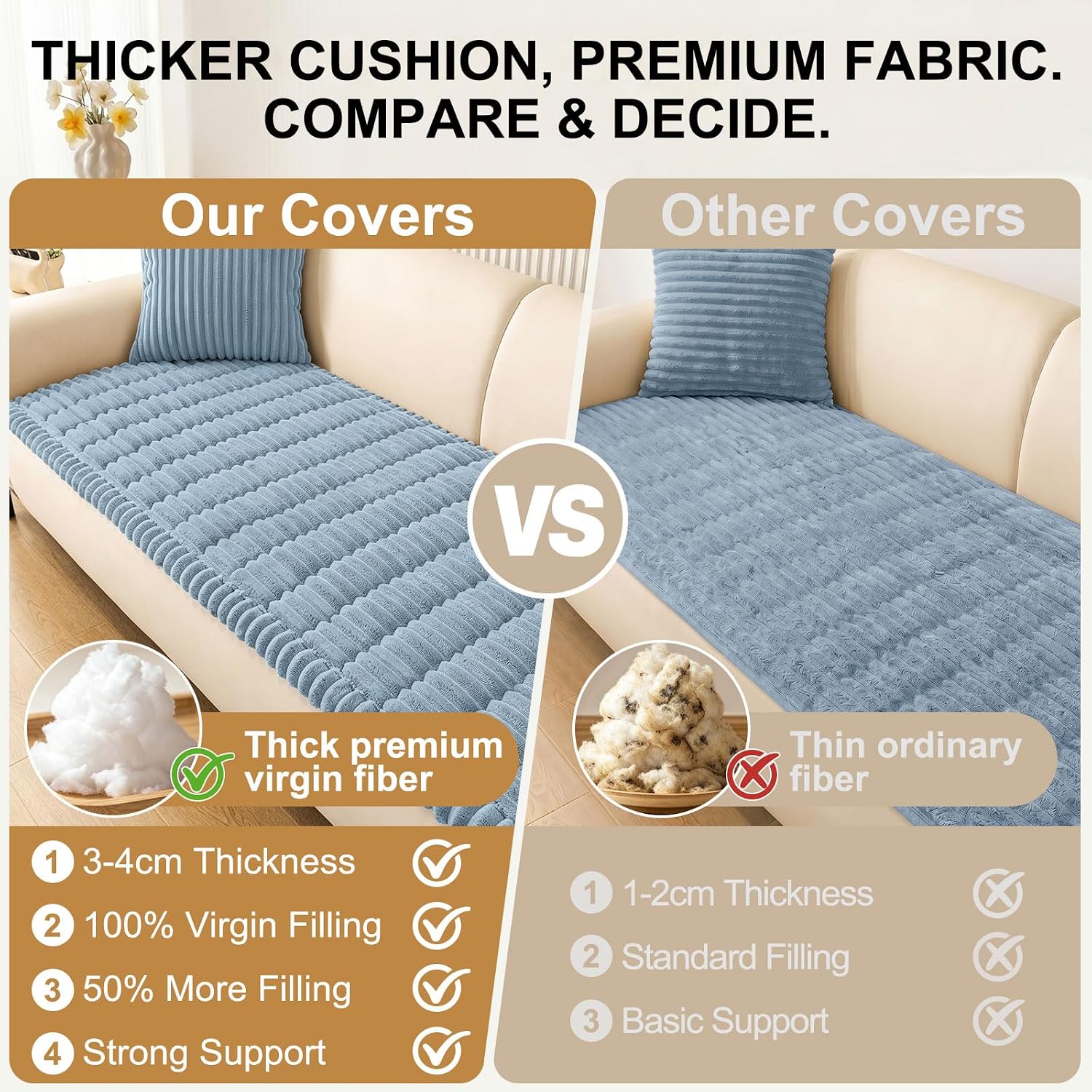 Detalle de Smiry 27.6" x 70.9" Couch Cover for Dogs, Washable Polyester Protector