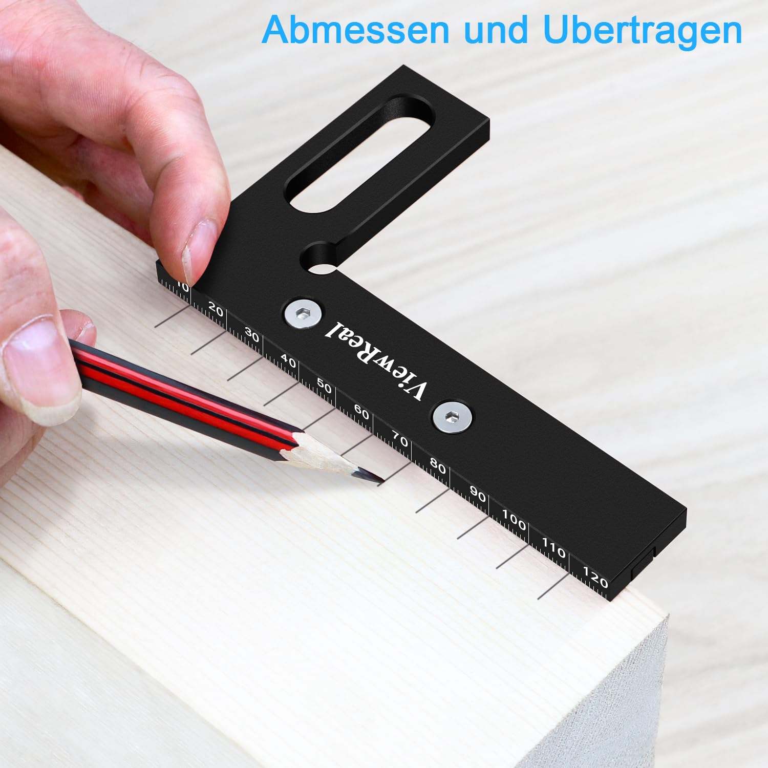 Thumbnail 5 de 3D-Gehrungswinkel Multifunktional 22.5-90° – Hochpräzises Aluminium-Layou t Entwicklungsmesser für Tischler und Ingenieure