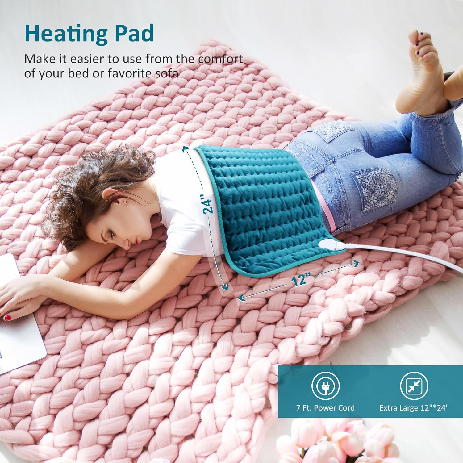 Thumbnail 5 de BESIGILA Extra Large 12"x24" Heating Pad for Back, Shoulder, Neck, and More