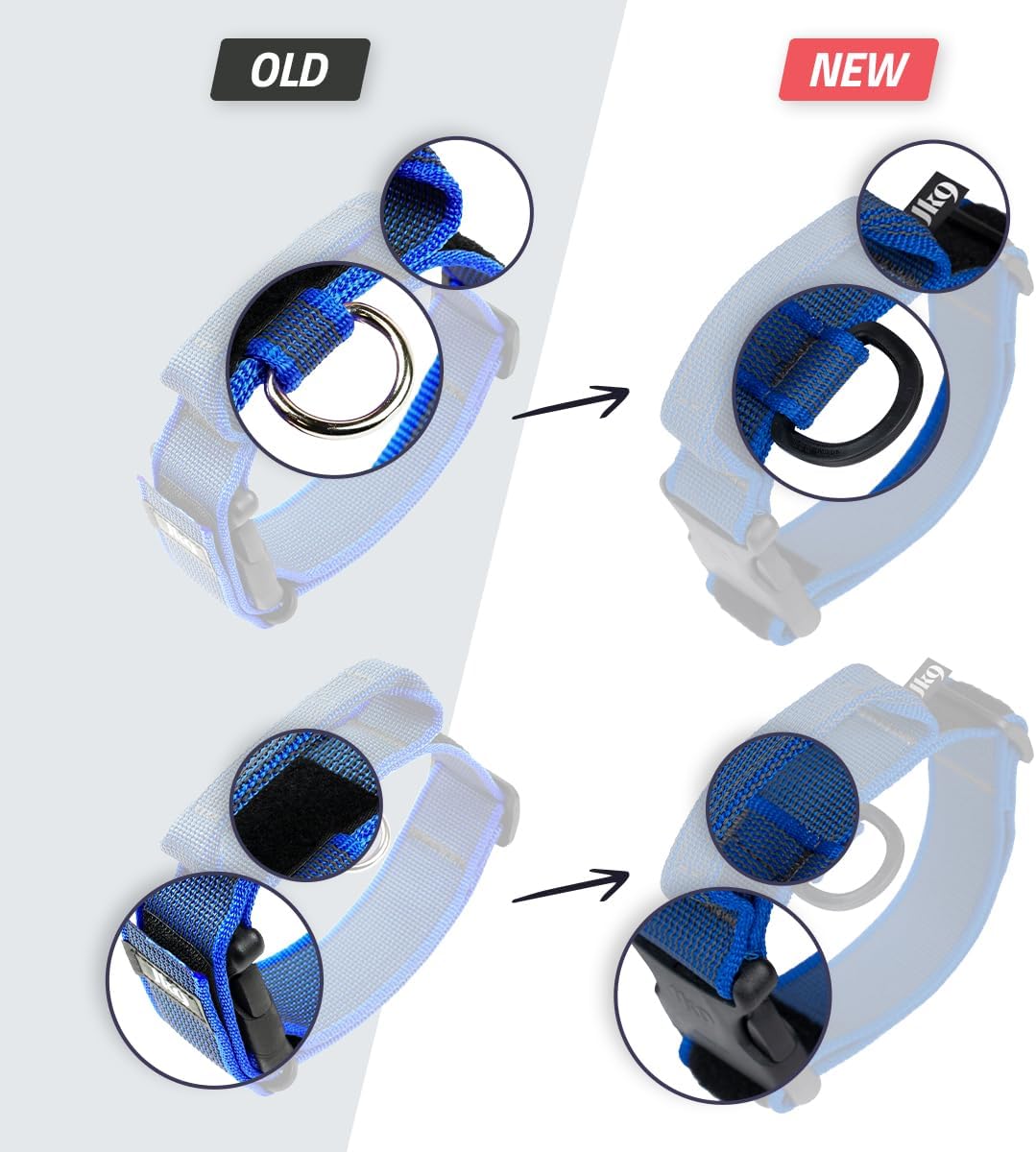 Thumbnail 6 de Julius-K9 Pink-Gray colour and gray collar with handle and interchangeable patch, 50 mm (49–70 cm)