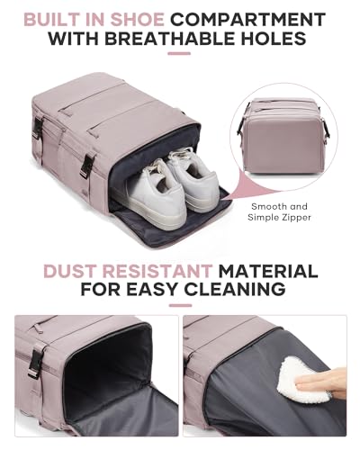 Detalle 2 de BJLFS Mochila de cabina 40x30x20 para avión (Ryanair/Wizz Air/Vueling) con compartimento portátil de 17” y separación seca/húmeda