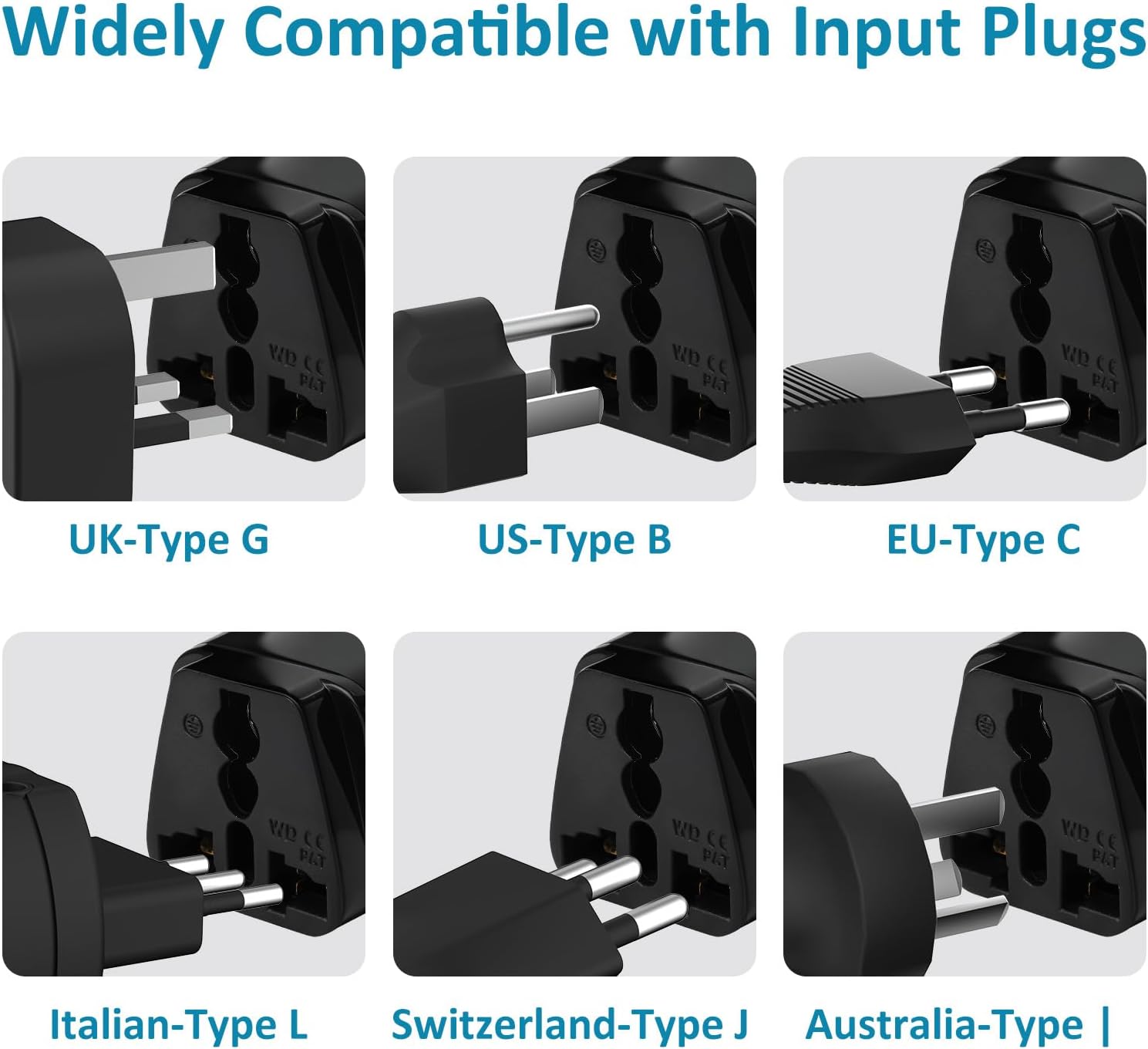 Thumbnail 4 de Switzerland Plug Adapter – UK to Swiss Plug Adaptor (Pack of 2)