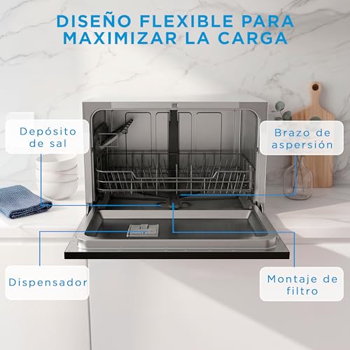 Thumbnail 12 de Midea Lavavajillas Pequeño Blanco 55 cm | 6 servicios, portátil y sin instalación