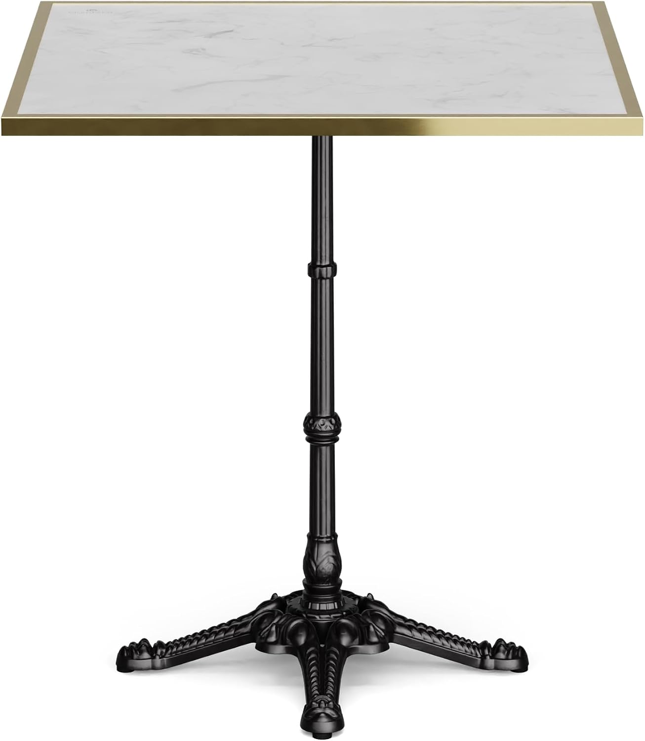 Detalle de blumfeldt Patras Lux Bistro Table, 60 x 60 cm Marble Top, Cast Iron Base