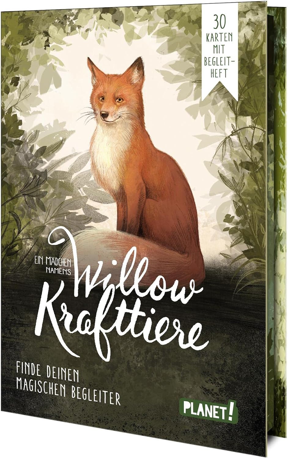 Detalle de Ein Mädchen namens Willow: Krafttiere – kortlek med 30 kort och följehäfte för barn