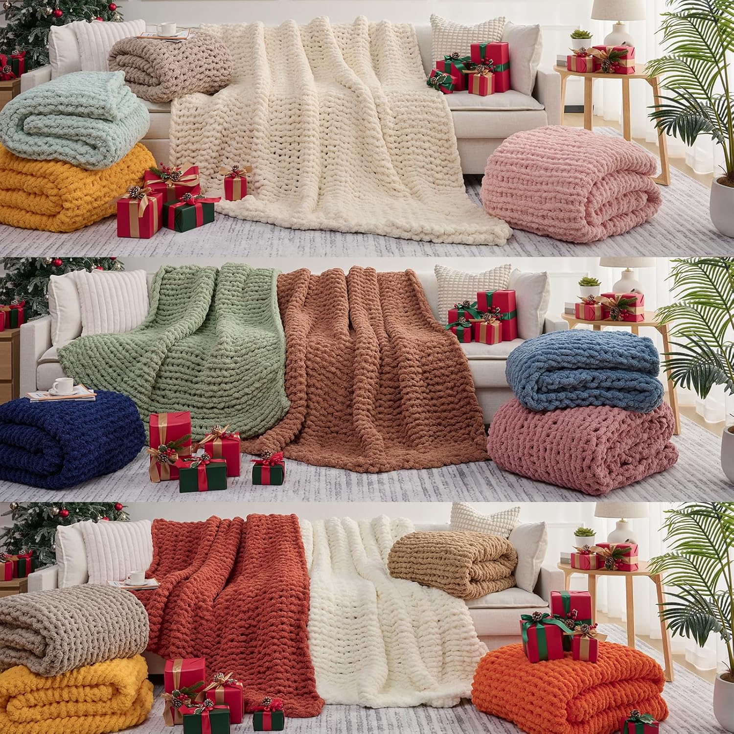 Thumbnail 5 de L'AGRATY Chunky Knit Throw Blanket 50x60 🛋