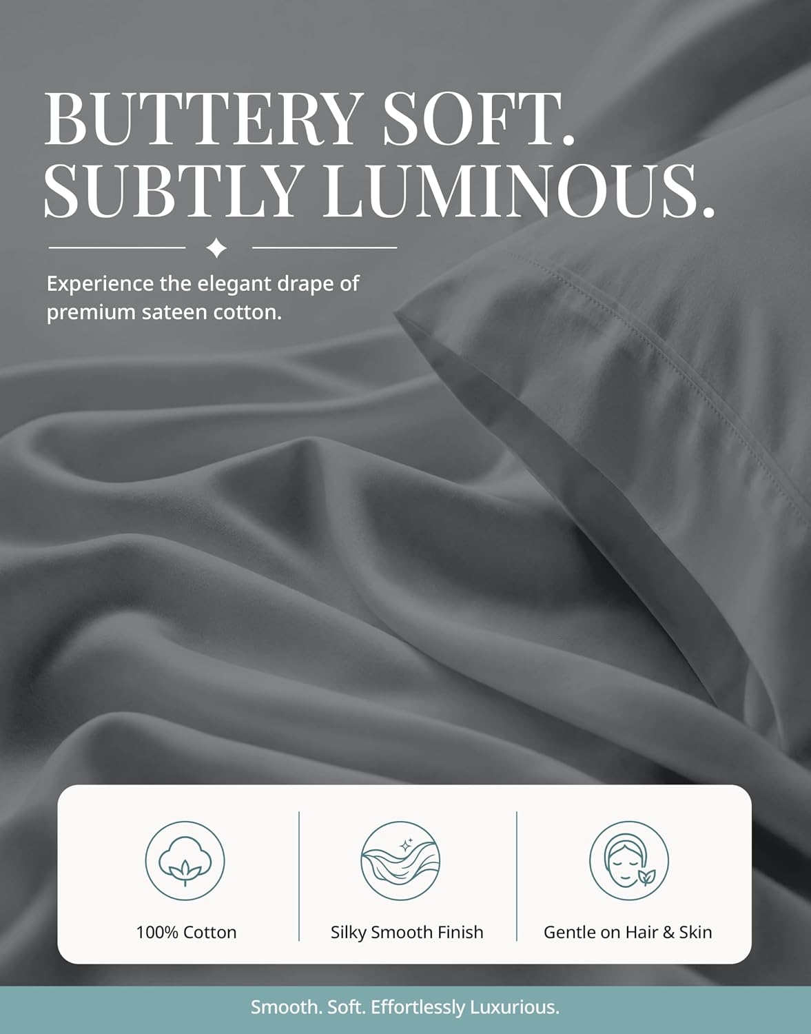Detalle 2 de Cotton Split King Sheet Set, 450 Thread Count
