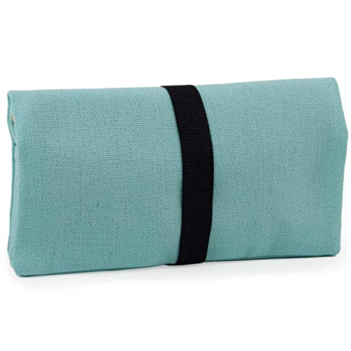 Detalle 2 de Blague à tabac à rouler hydrofuge – Pochette La Industrie Handmade 30/50 g avec compartiments (Aqua)