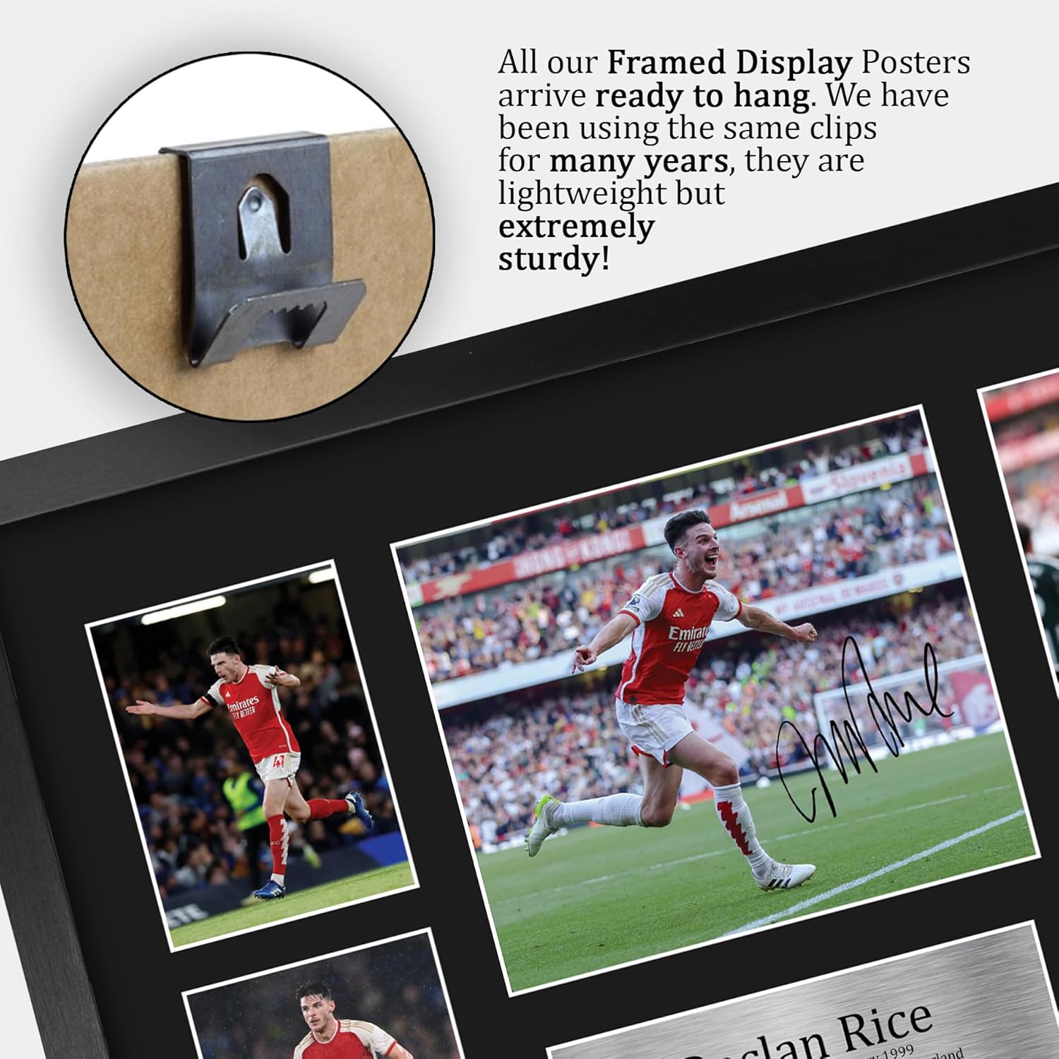 Thumbnail 4 de HWC Trading FR A3 Declan Rice Arsenal printed memorabilia signed autograph photograph display (A3 framed)