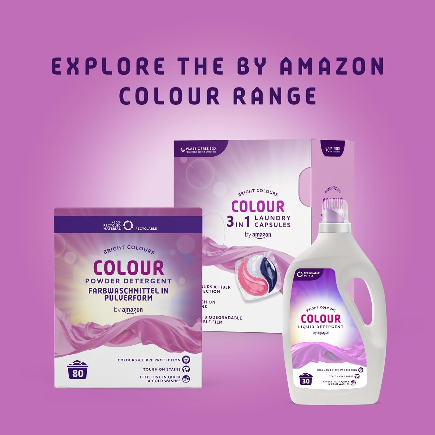 Thumbnail 5 de by Amazon Color Waschpulver – 4,8 kg, 80 Waschladungen