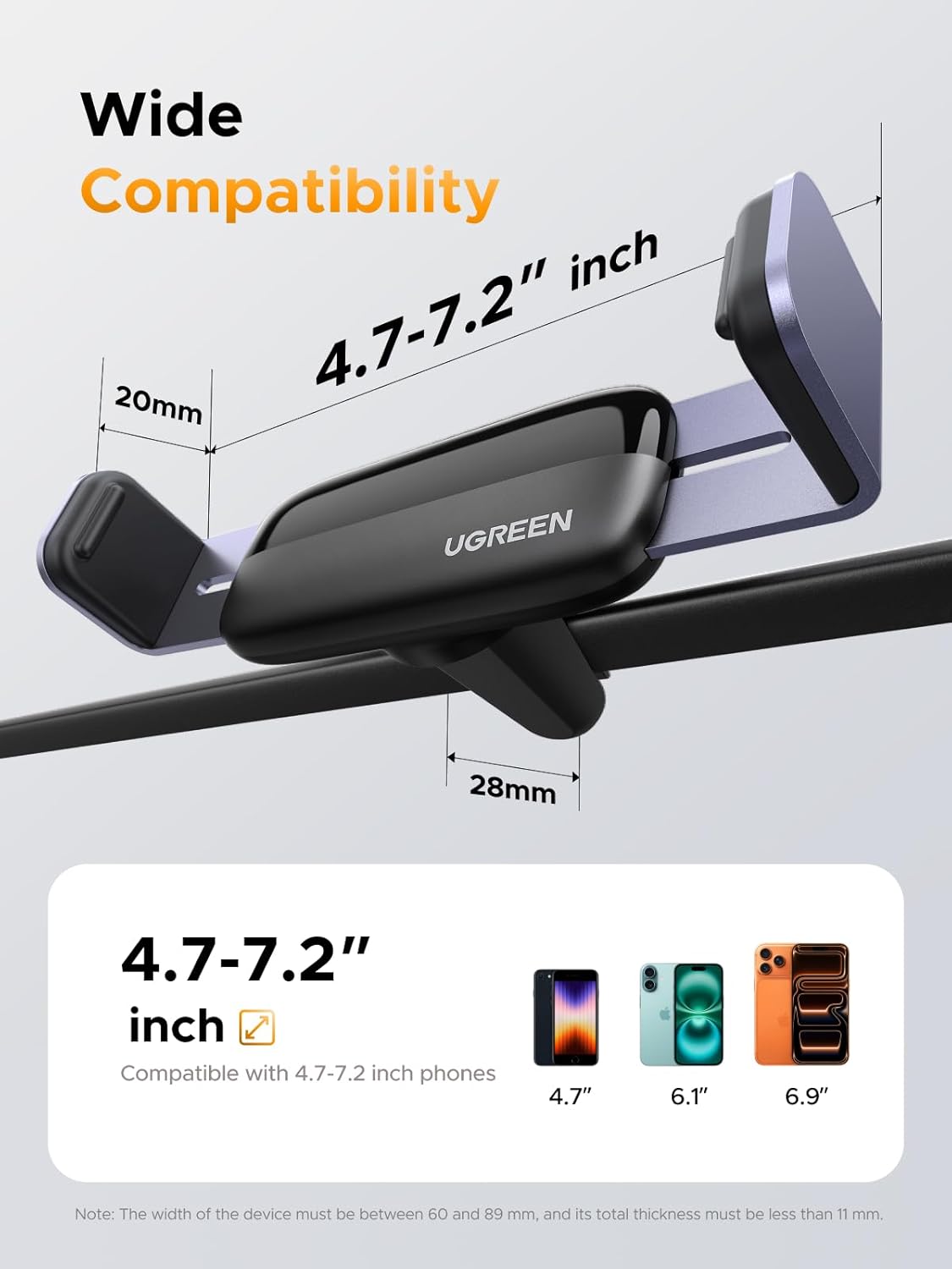 Thumbnail 4 de UGREEN Air Vent Car Phone Holder 360°