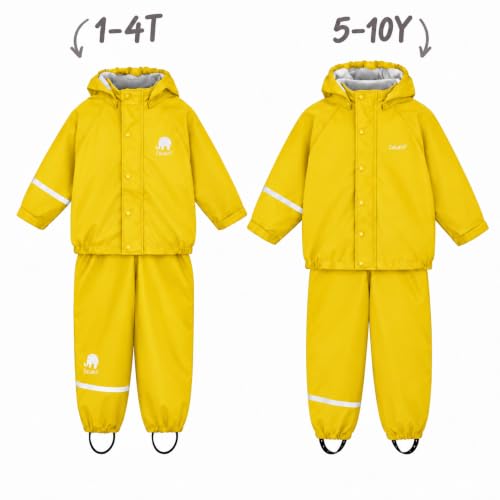 Detalle de Celavi Basic Rainwear Suit-Solid Abito, Giallo (80 cm) — Impermeabile, Leggero e Sicuro per Bambini e Ragazzi