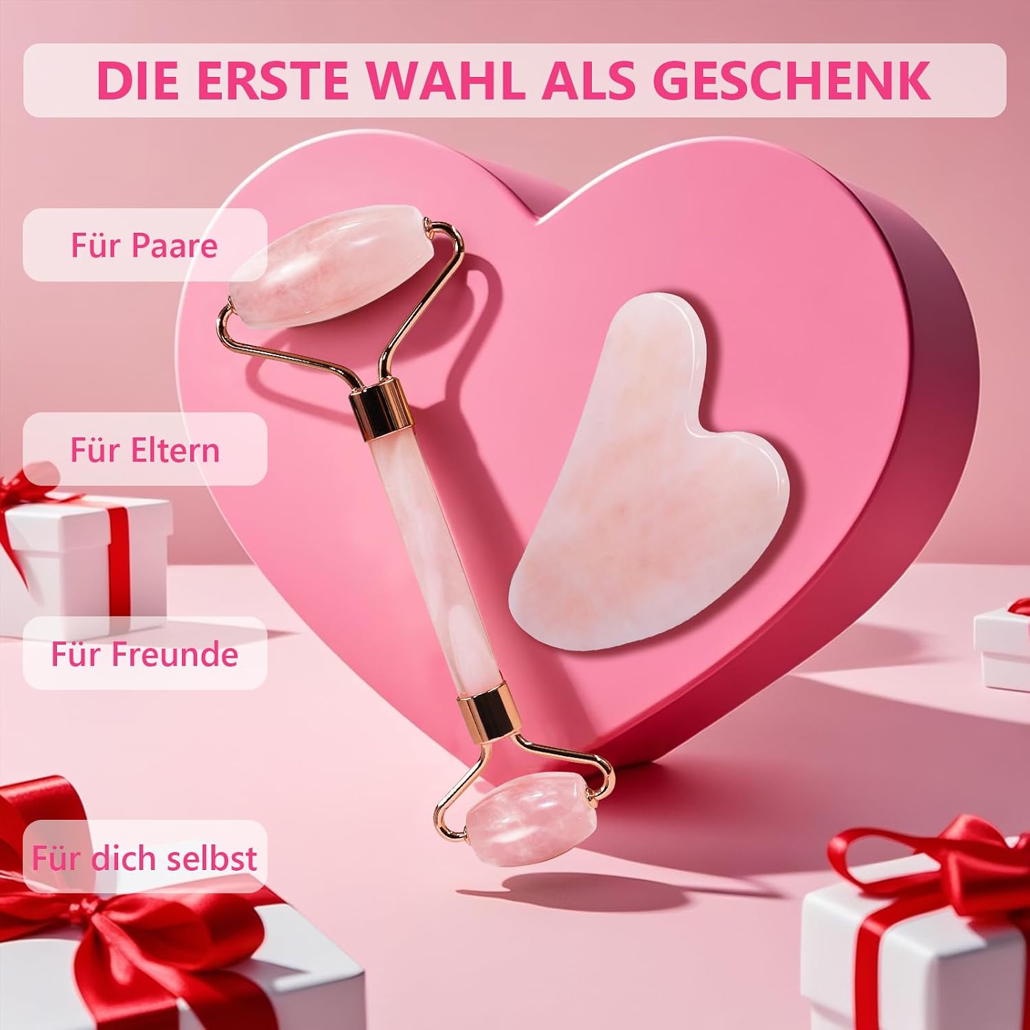 Thumbnail 6 de GUGUG Rosenquarz Roller und Gua Sha Set