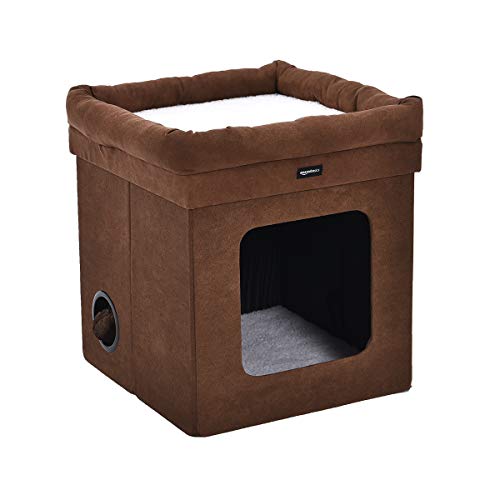 Detalle 2 de Amazon Basics Casa para Gato Plegable 🐱 38x38x43 cm