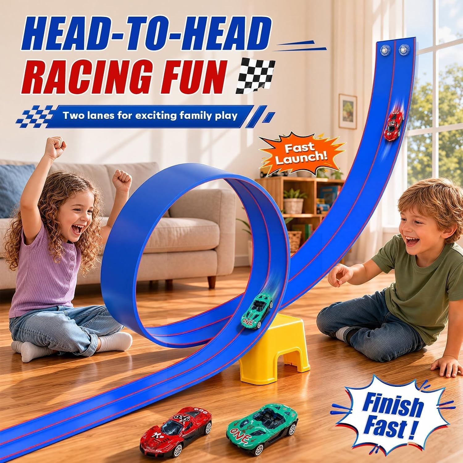 Detalle 2 de TAEMVV Flexible Car Track, 15 ft