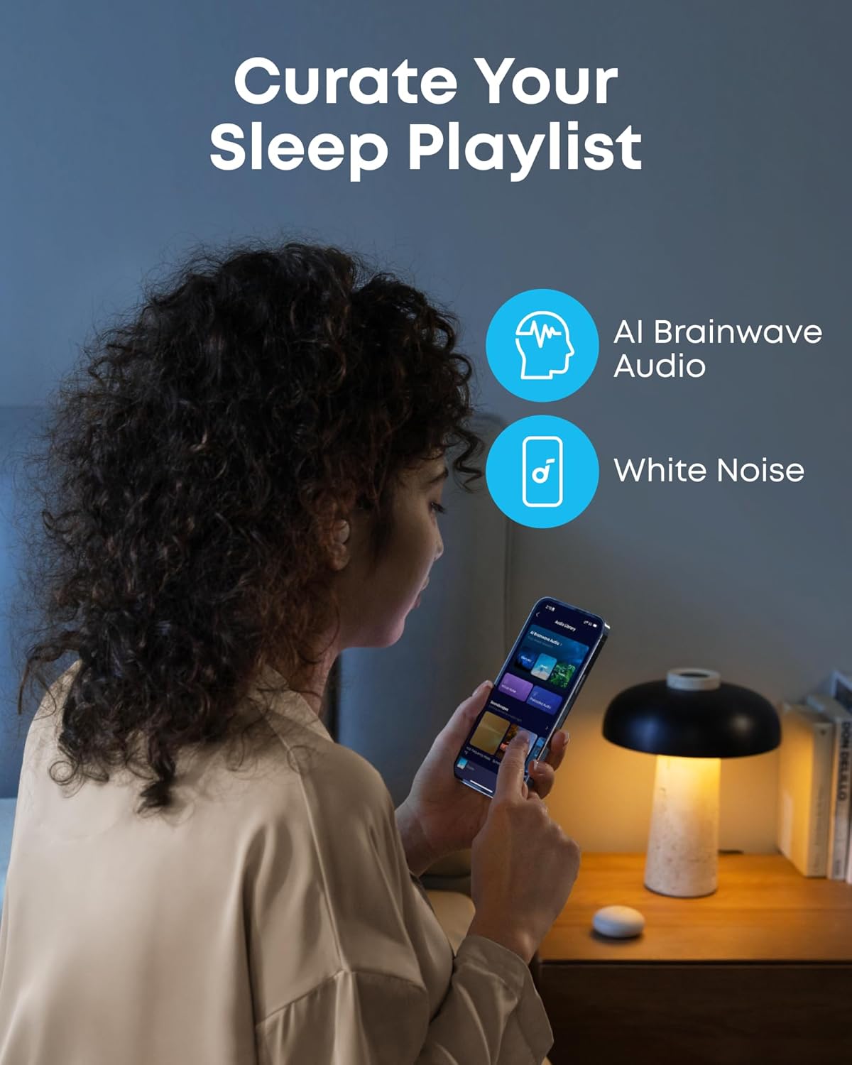 Detalle 2 de soundcore by Anker Sleep A20 A6611 Sleep Earbuds, Side-Sleeper Comfort