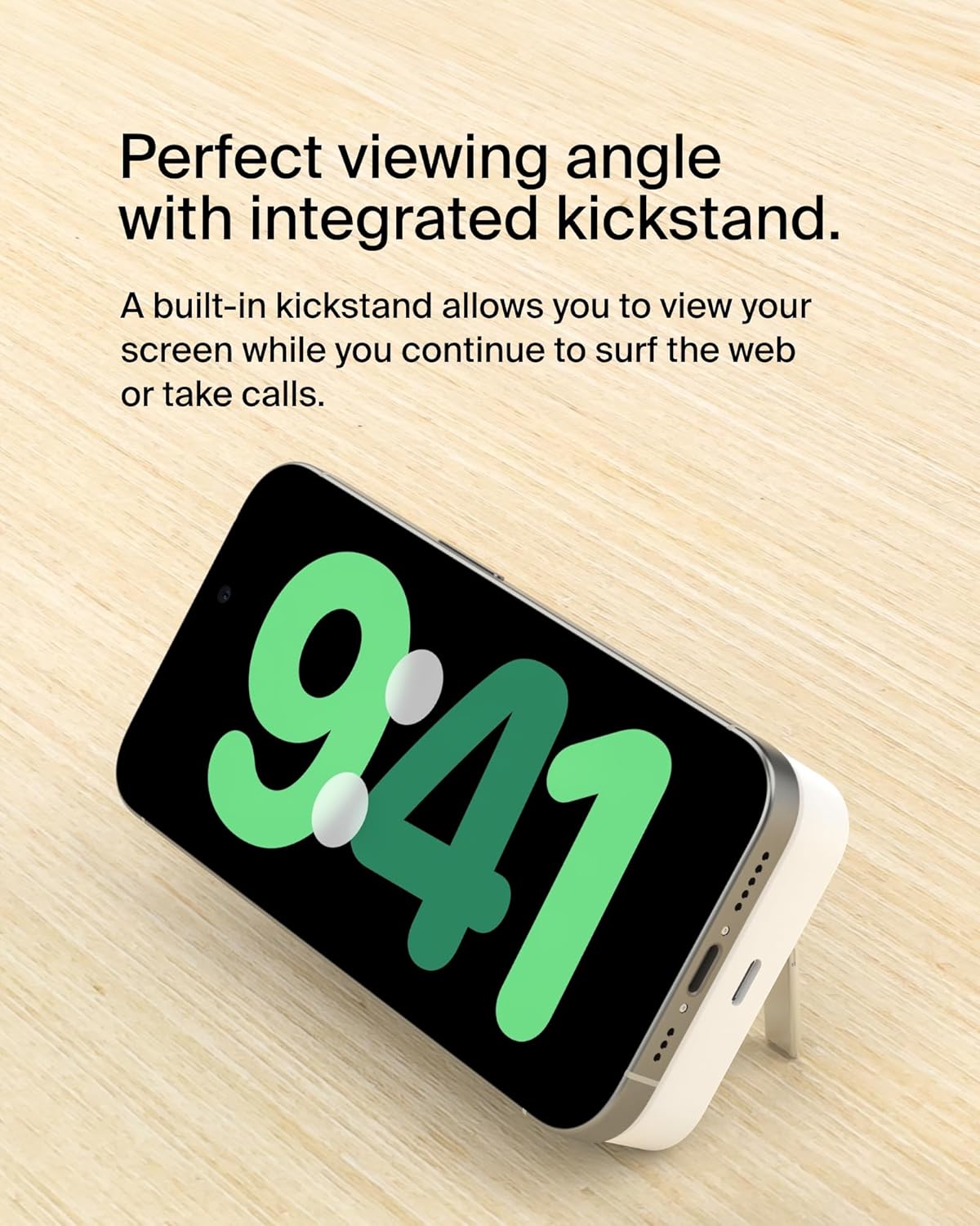 Thumbnail 5 de Belkin BoostCharge Pro Wireless Power Bank 10000mAh with Qi2 and MagSafe — Portable Charging with built-in Kickstand