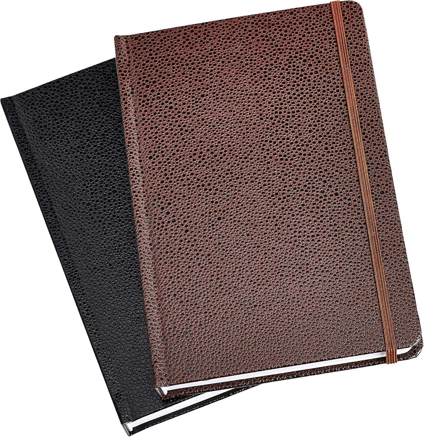 Detalle de Amazon Basics Carnet Ligné, Lot de 2 – Noir / Marron