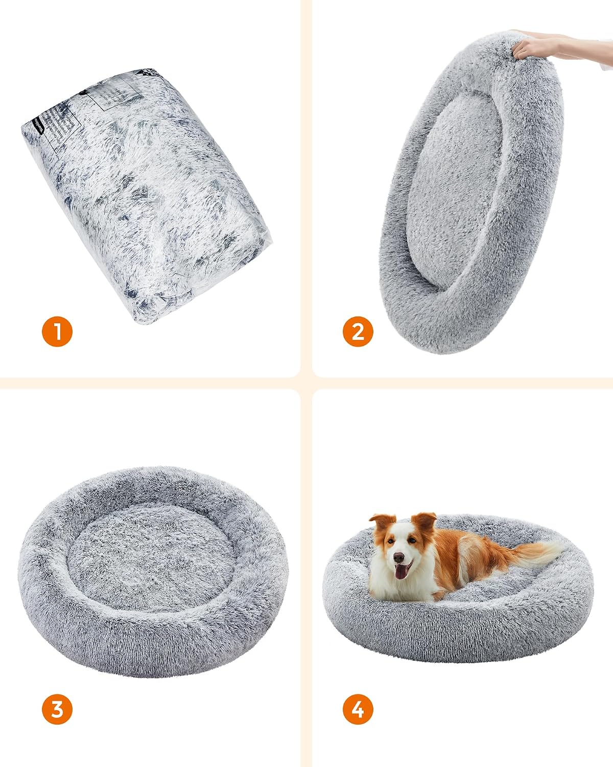 Thumbnail 6 de Feandrea Hundebett Donut Kissen 100 cm