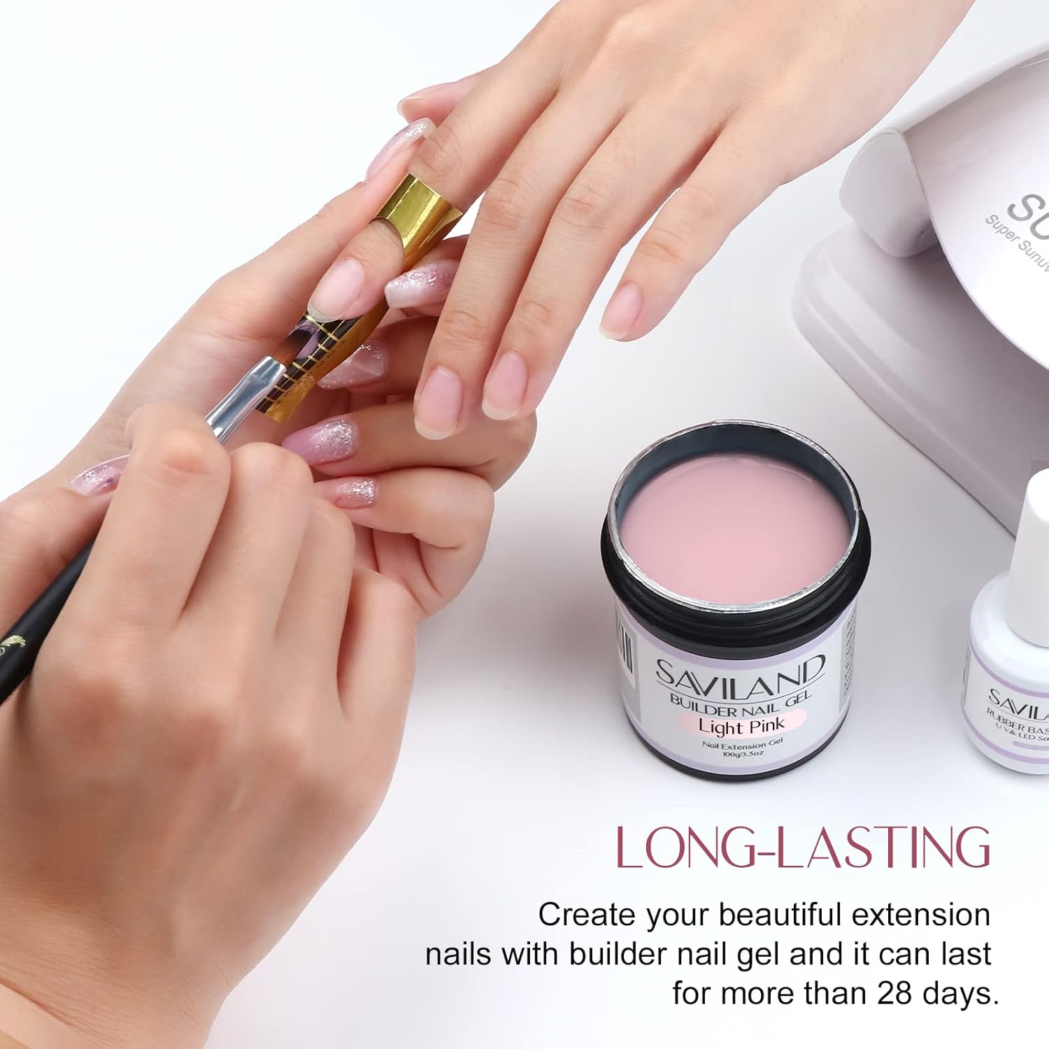 Detalle 2 de Saviland Hellrosa Aufbaugel 100g 💅