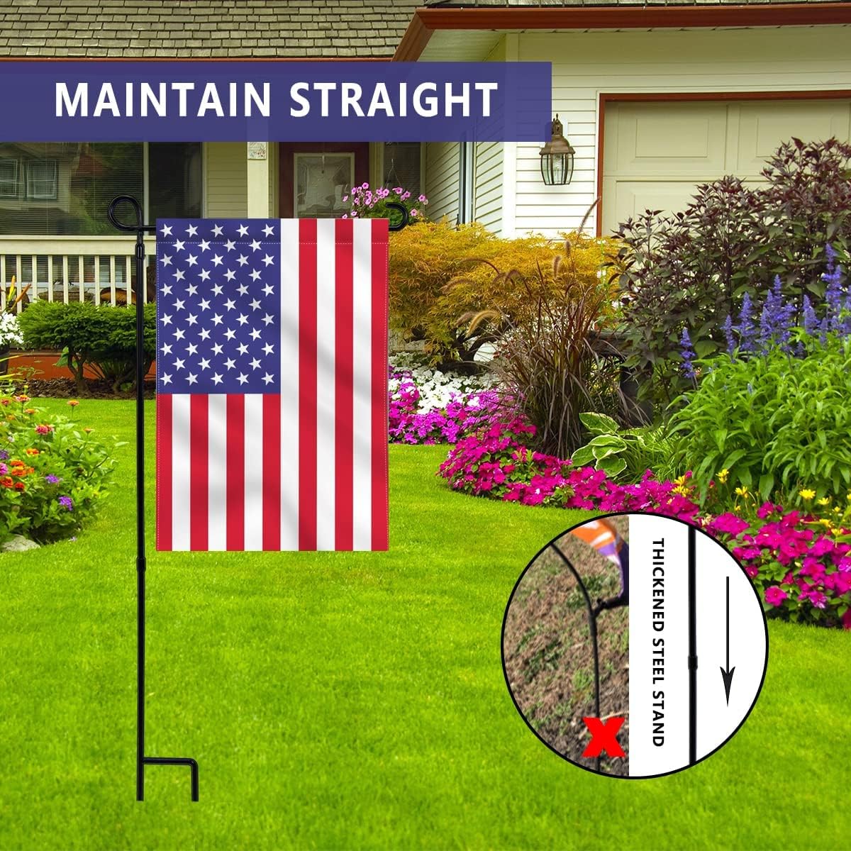 Thumbnail 2 de ESTTOP Metal Garden Flag Stand